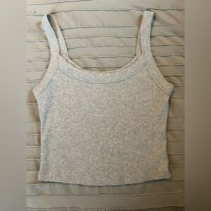Abercrombie & Fitch Light Gray Ribbed Tank Top